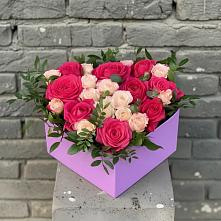Цветочная композиция из Розы в коробке в Дубровский