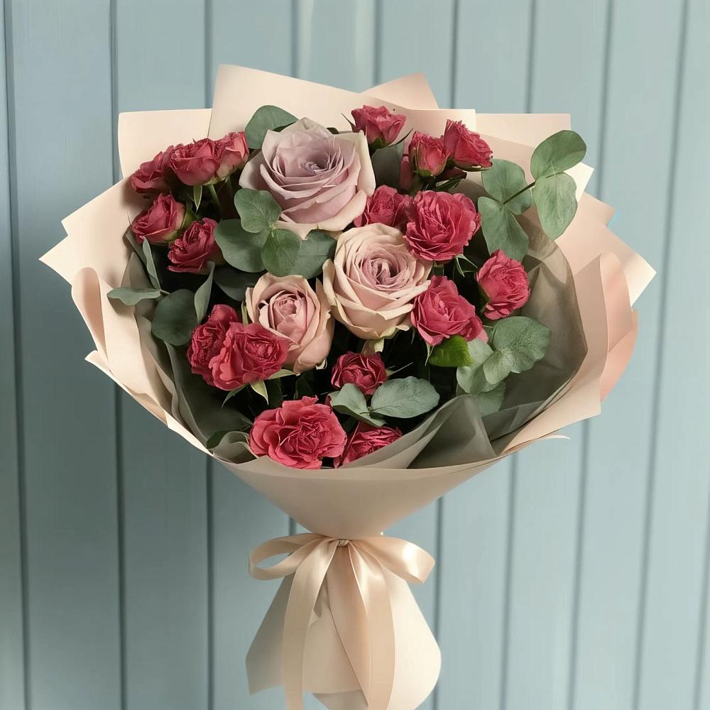 Букет цветов из: Гвоздики и Розы в Дубровский