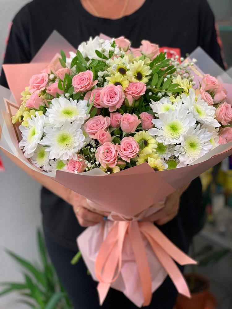 Букет цветов из: Розы и Хризантемы в Дубровский