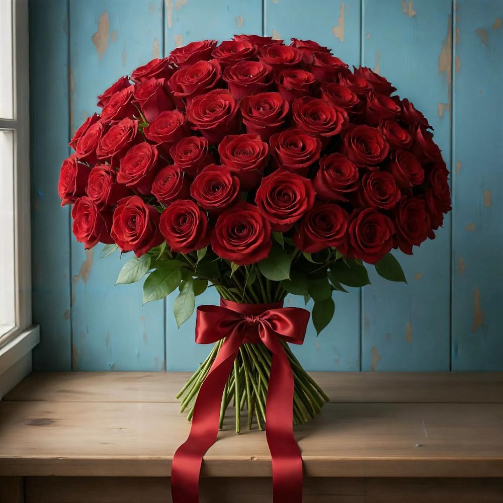 Букет Красные розы Блэк Меджик в Дубровский