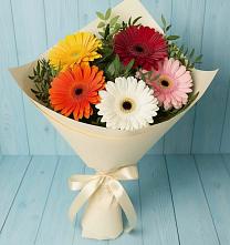 Букет цветов из:  Герберы #REPLACE_PRED# Дубровский