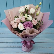 Букет цветов из:  Розы и Лизиантусы в Дубровский