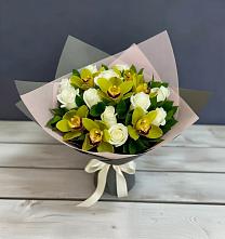 Букет цветов из:  Орхидеи и Розы в Дубровский