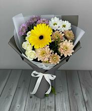 Букет цветов из:  Розы, Герберы и Хризантемы #REPLACE_PRED# Дубровский