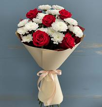 Букет цветов из:  Розы и Хризантемы в Дубровский