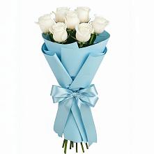 Букет 7 белых роз Проуд в Дубровский