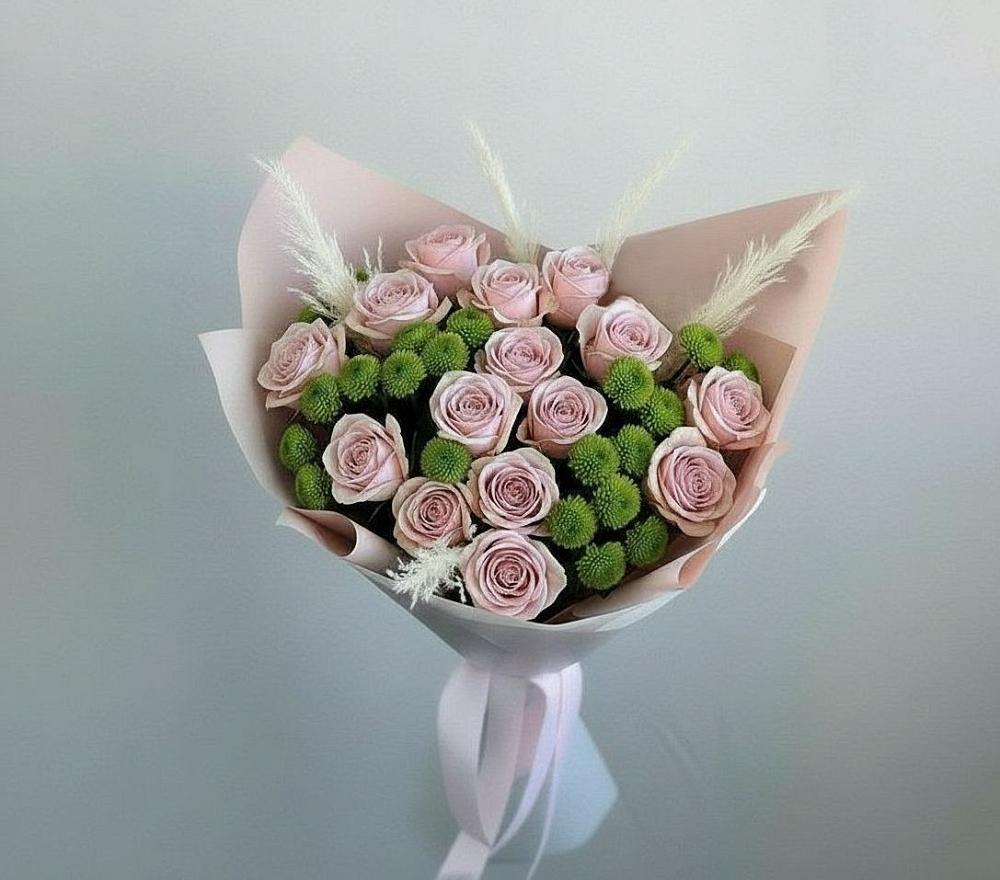 Букет цветов из: Розы и Хризантемы в Дубровский