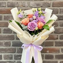 Букет цветов из:  Лизиантусы и Розы #REPLACE_PRED# Дубровский