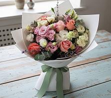 Букет цветов из:  Розы, Лизиантусы и Гвоздики #REPLACE_PRED# Дубровский