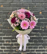 Букет цветов из:  Герберы и Хризантемы #REPLACE_PRED# Дубровский