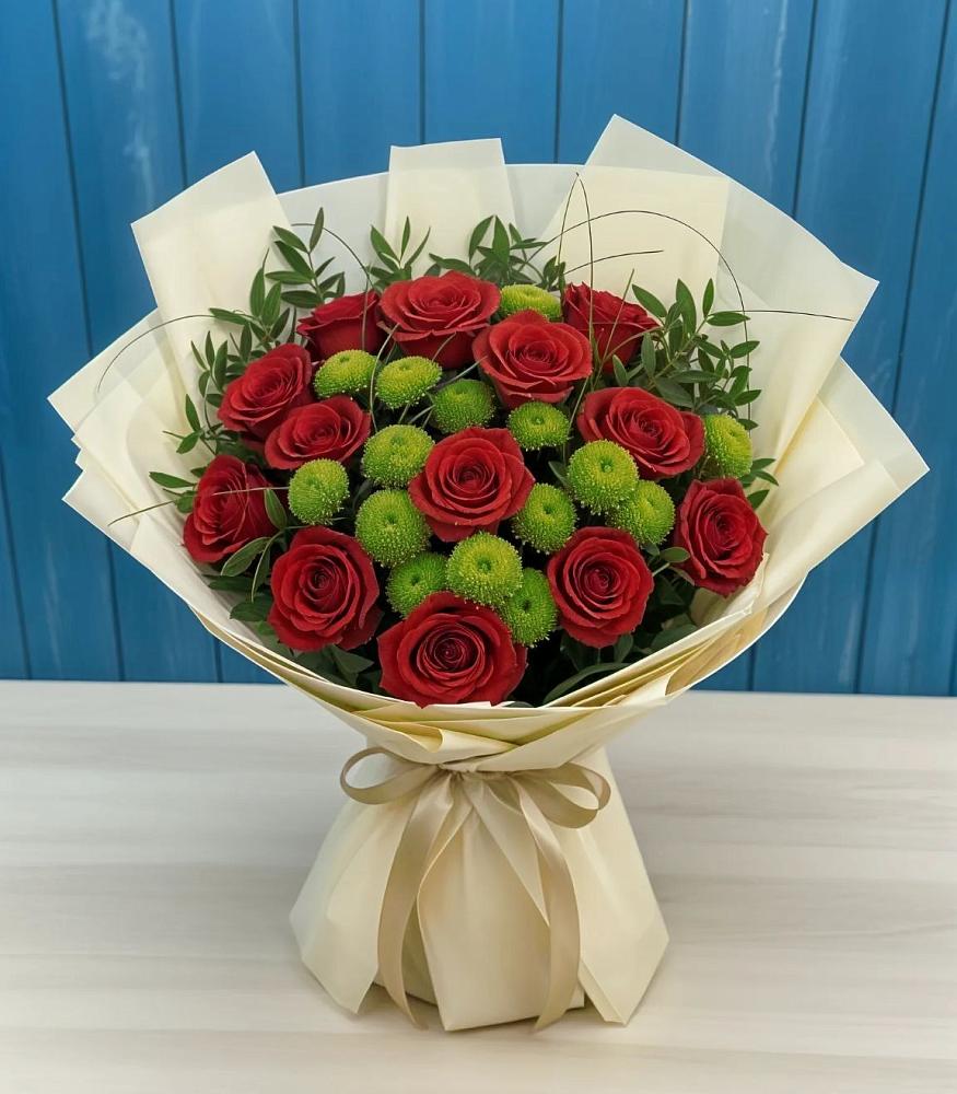 Букет цветов из: Розы и Хризантемы в Дубровский