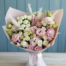 Букет цветов из:  Альстромерии и Розы в Дубровский
